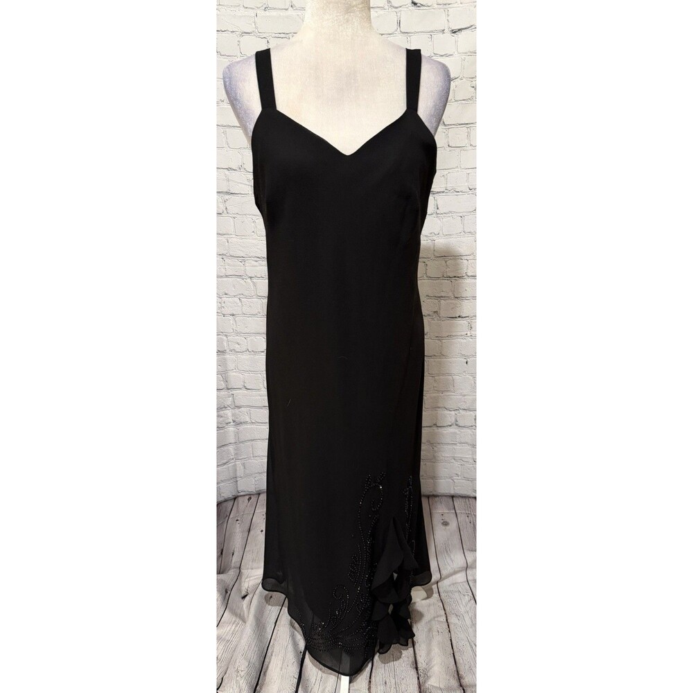 R & M Richards Women's Beaded V-Neck Two-Piece Dress 14 Petite - Picture 7 of 16